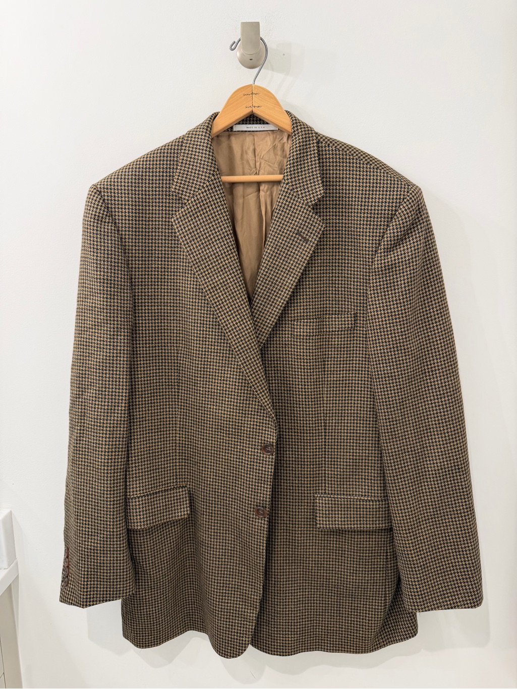 Vintage Hickey Freeman Mint Condition Worsted Wool Herringbone Blazer Sz 46l